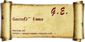 Gazsó Emma névjegykártya