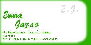 emma gazso business card